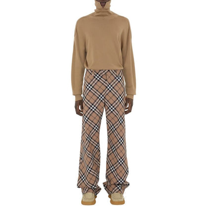 Wool Blend Check Pants