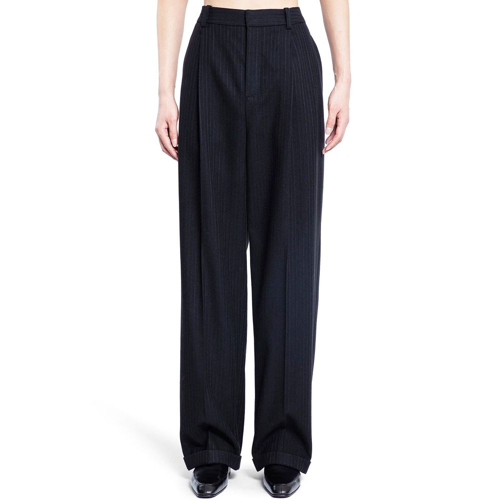 Cashmere And Wool Flannel 90'S Striped Pants