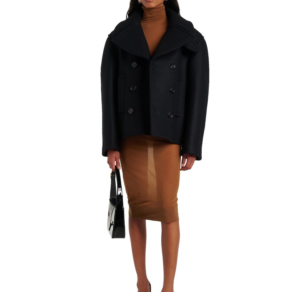 Oversized Virgin Wool Peacoat