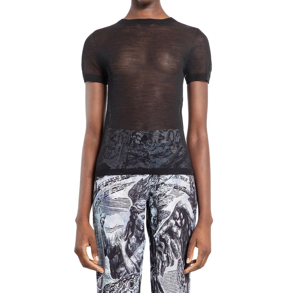 Sheer Knit T-Shirt