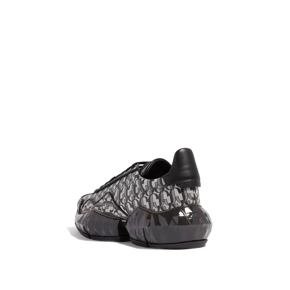 Diamond JC Monogram Glitter Leather Sneakers