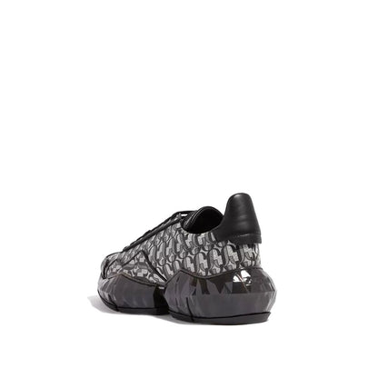 Diamond JC Monogram Glitter Leather Sneakers