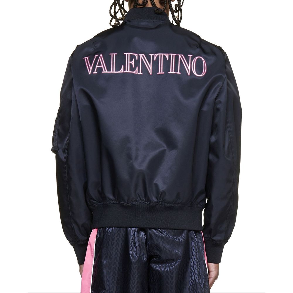 Printed Neon Universe Bomber Jacket