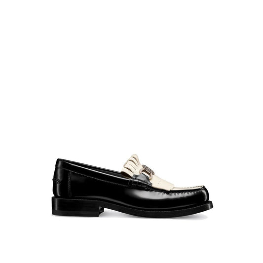 Emblem Leather Loafers