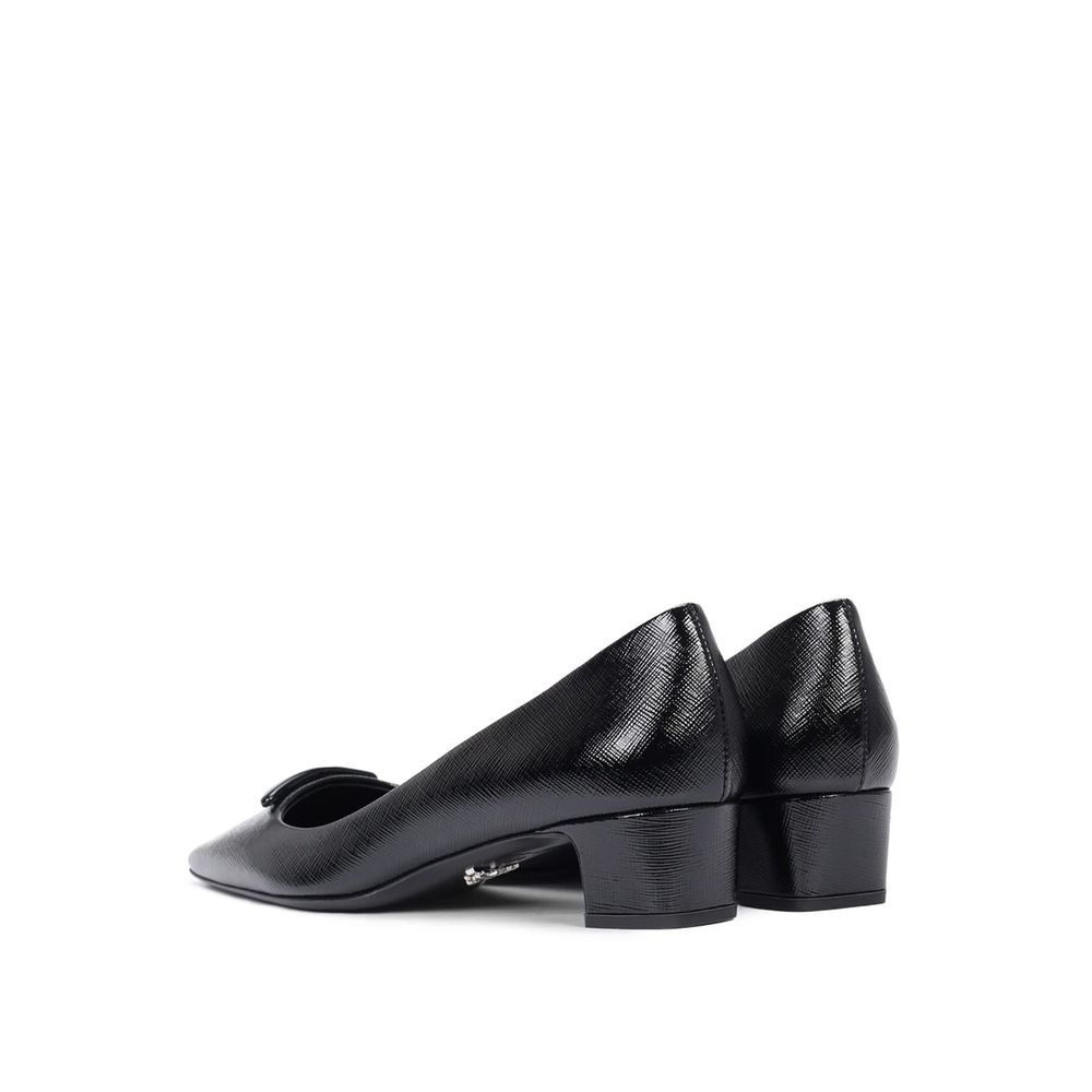 Saffiano Leather Pumps