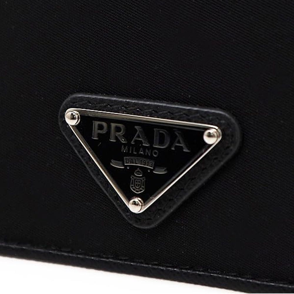 Nylon And Leather Card Holder