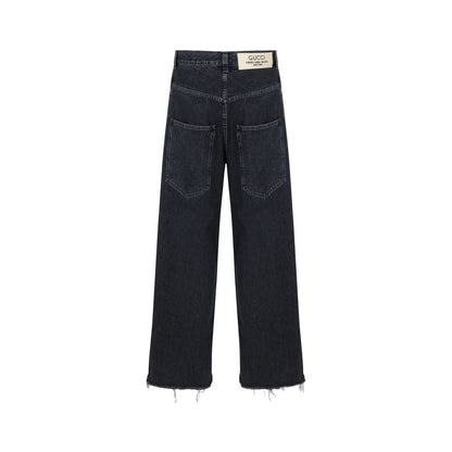 Wide-Leg Denim Jeans