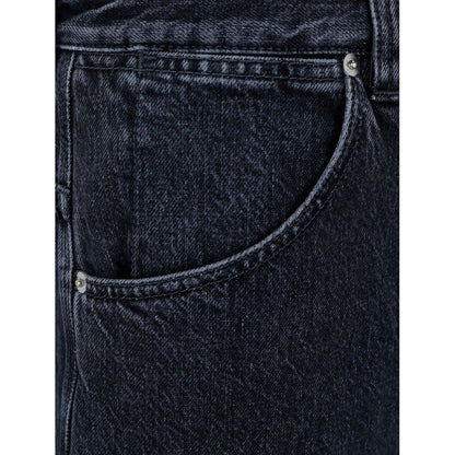 Wide-Leg Denim Jeans
