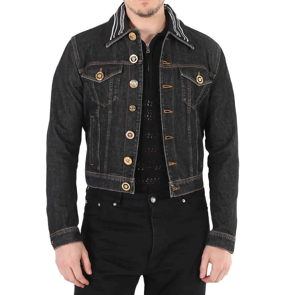 Medusa Motif Denim Jacket