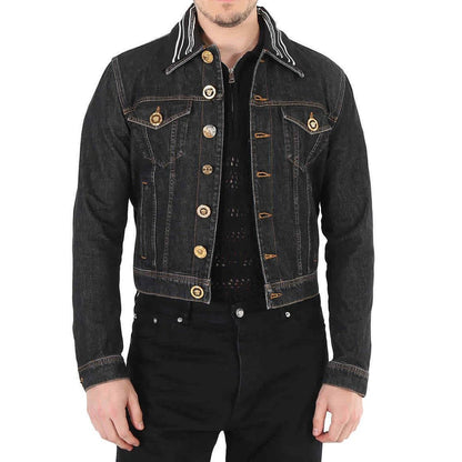 Medusa Motif Denim Jacket