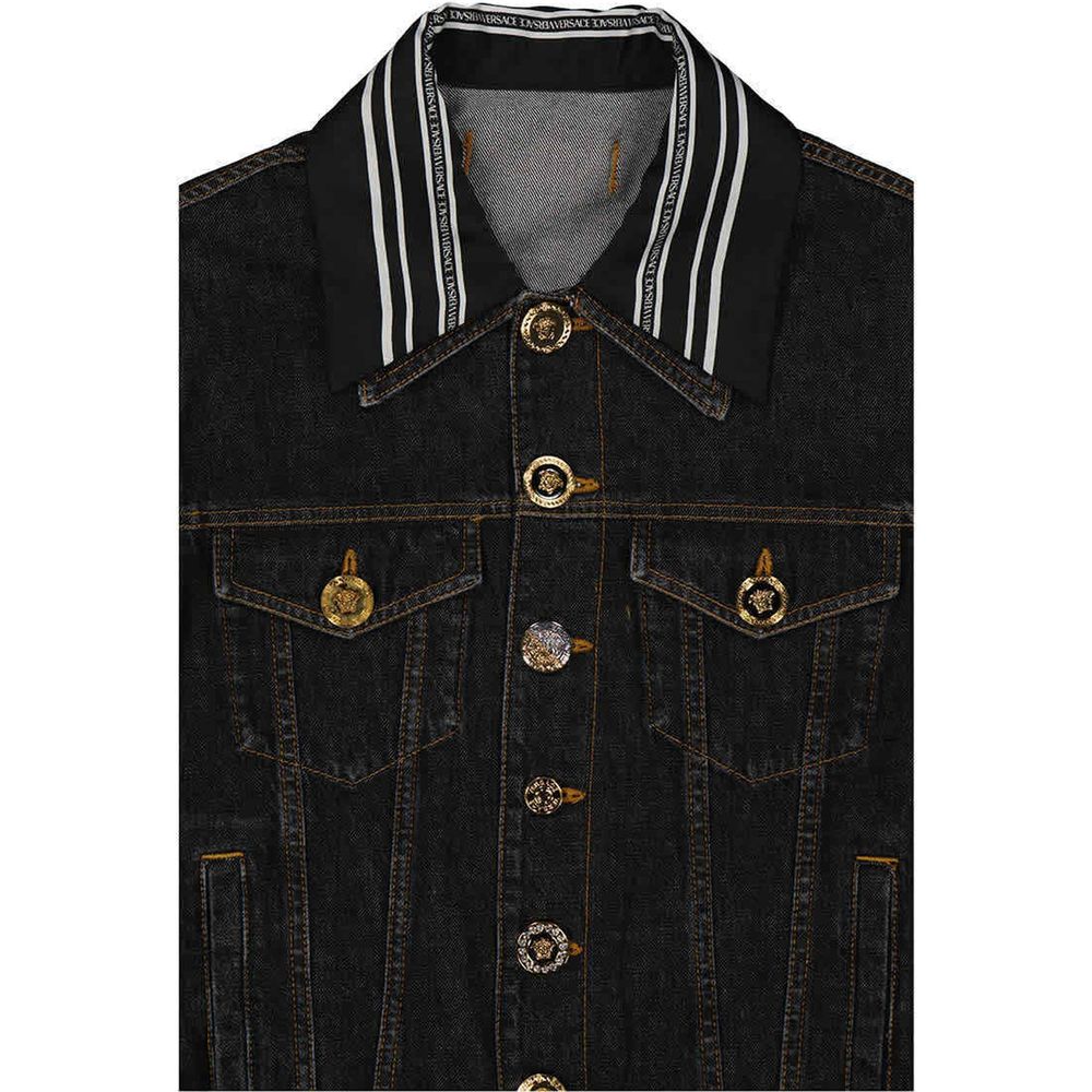 Medusa Motif Denim Jacket
