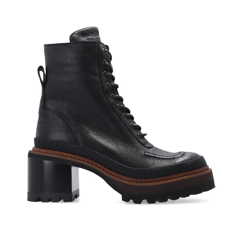 Mahalia Leather Lace-Up Boots