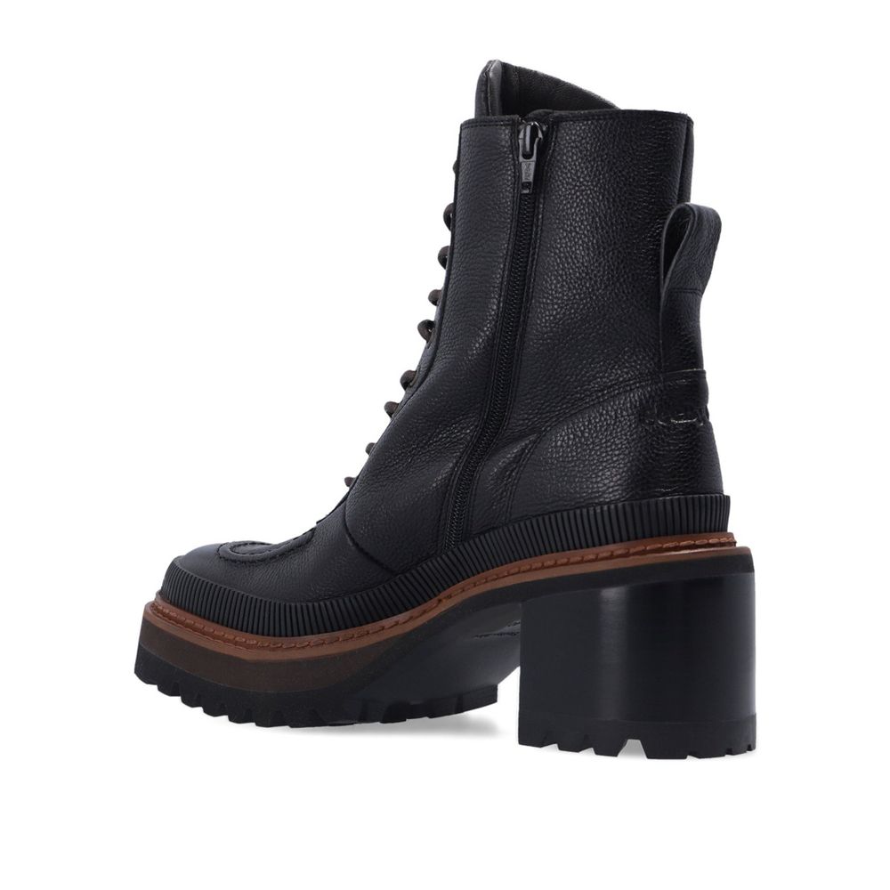 Mahalia Leather Lace-Up Boots