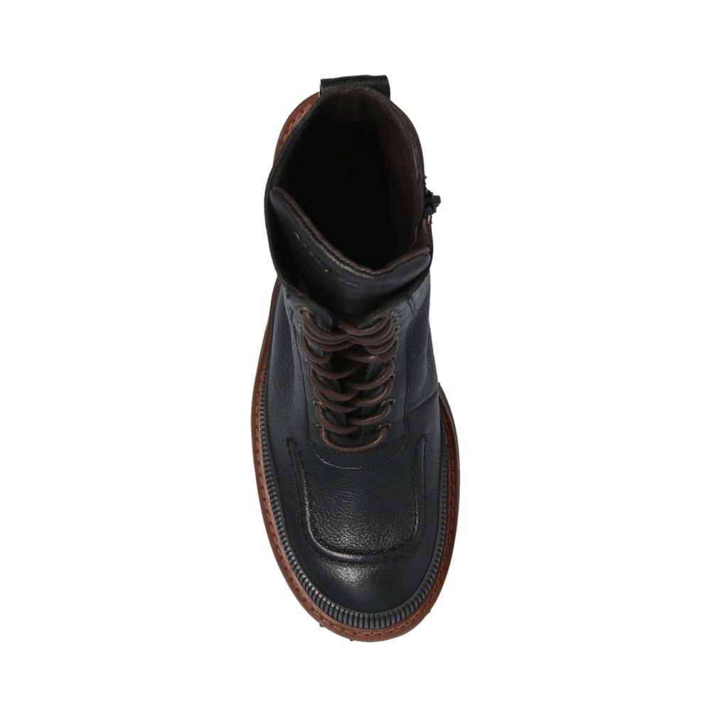 Mahalia Leather Lace-Up Boots