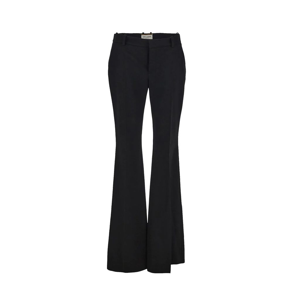 Flared Wool Trousers