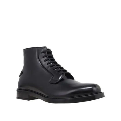 Leather Lace-Up Boots