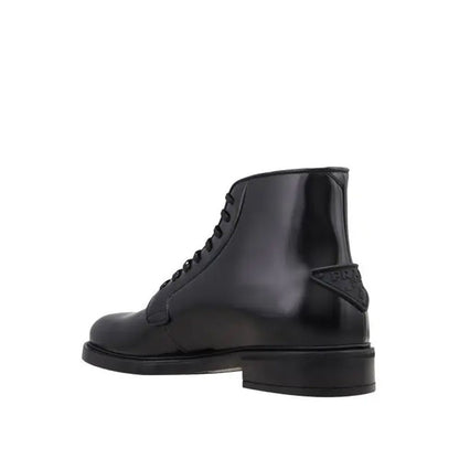 Leather Lace-Up Boots
