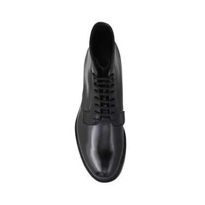 Leather Lace-Up Boots