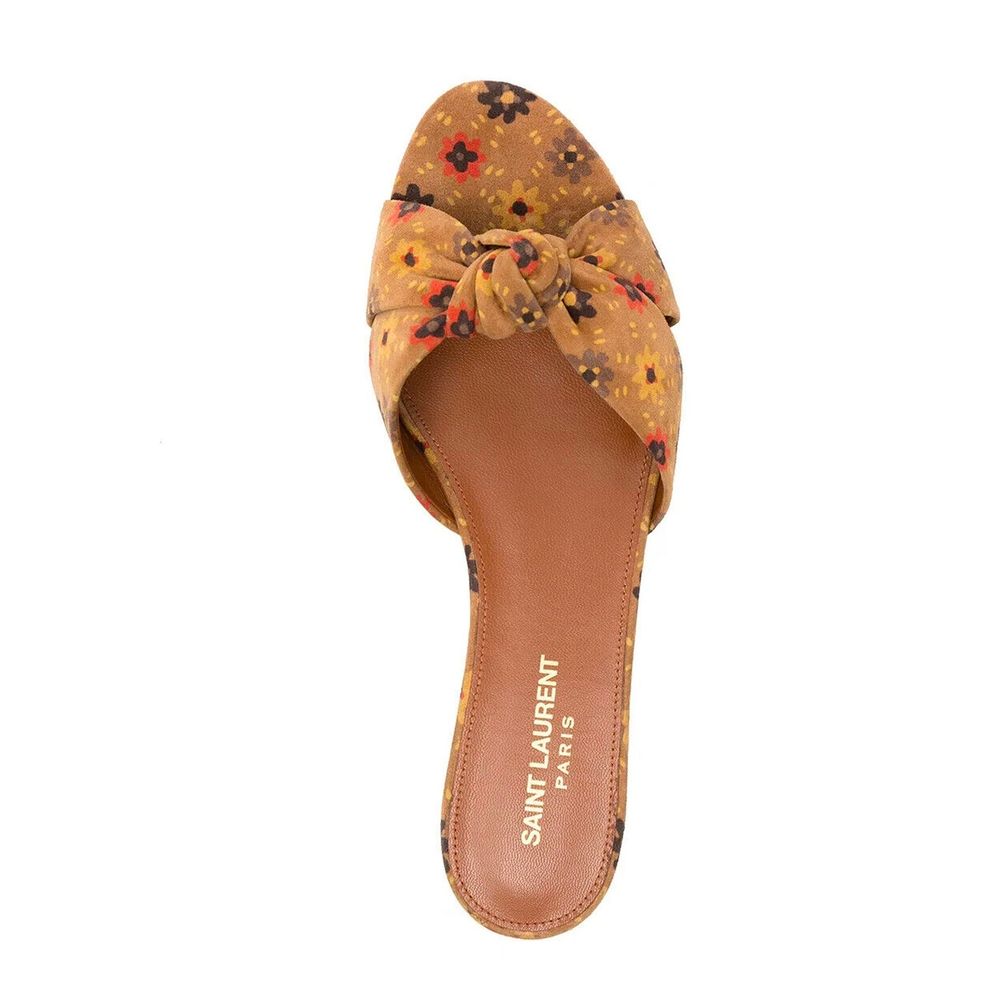Bianca Knotted Suede Slides