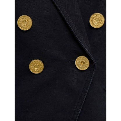Double-Breasted Denim Blazer