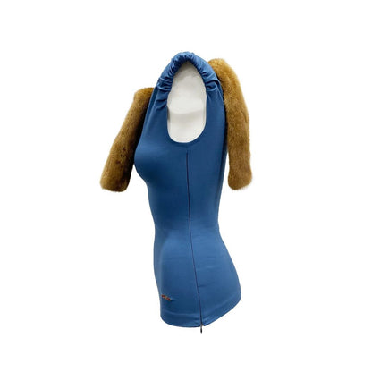 Mink Collar Sleeveless Top