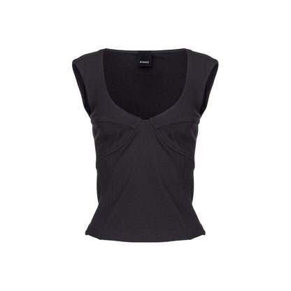 Black Viscose Tops & T-Shirt