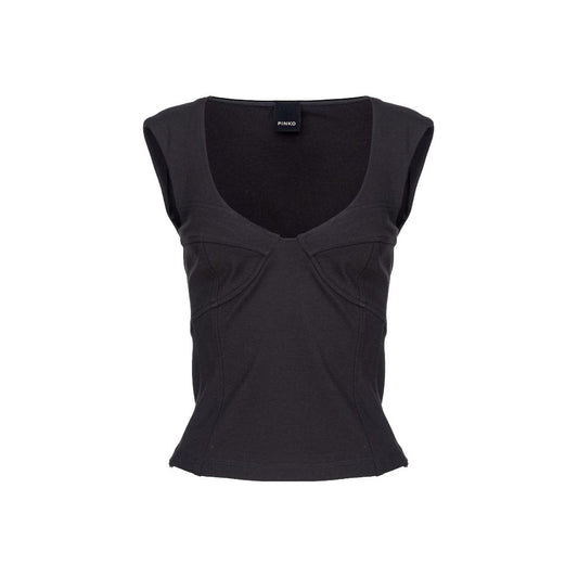 Black Viscose Tops & T-Shirt