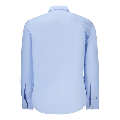 Blue Cotton Men Shirt