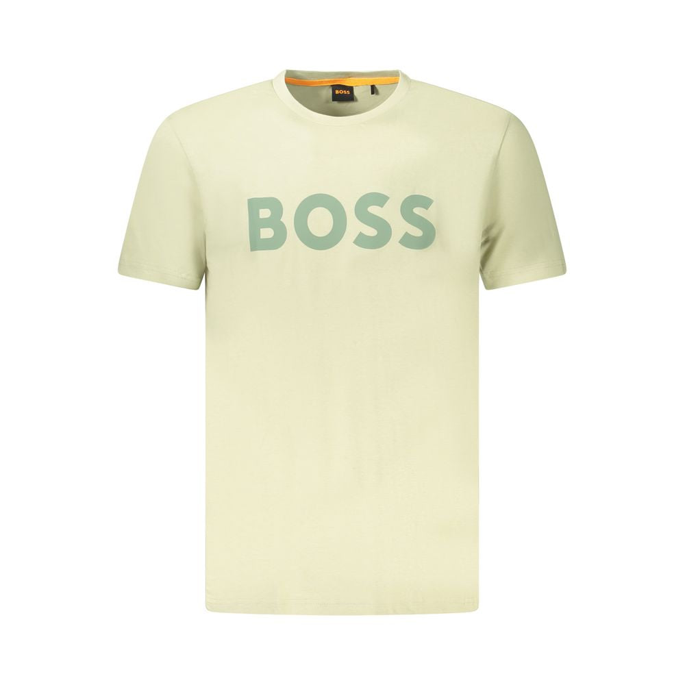 Camiseta verde de algodón para hombre