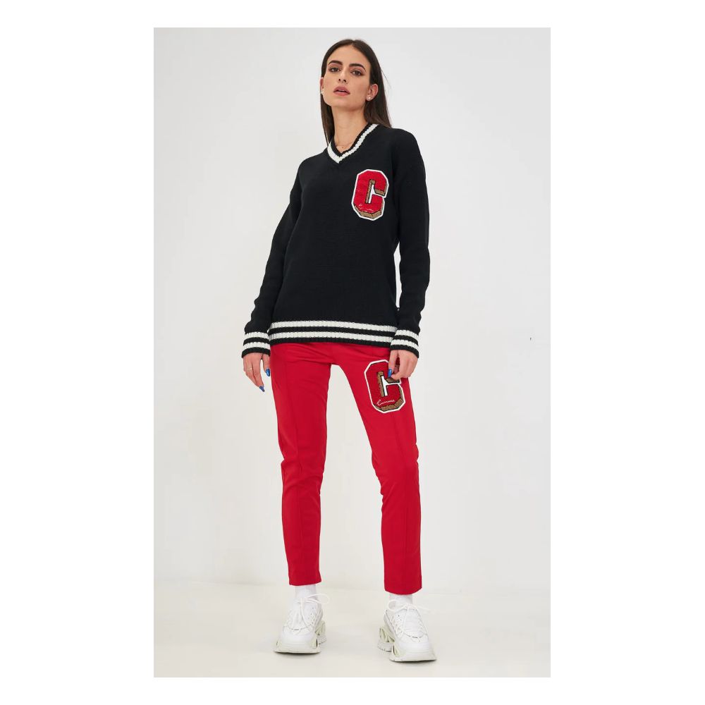 Red Polyester Jeans & Pant