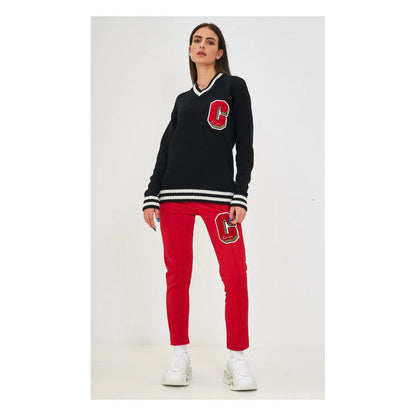 Red Polyester Jeans & Pant