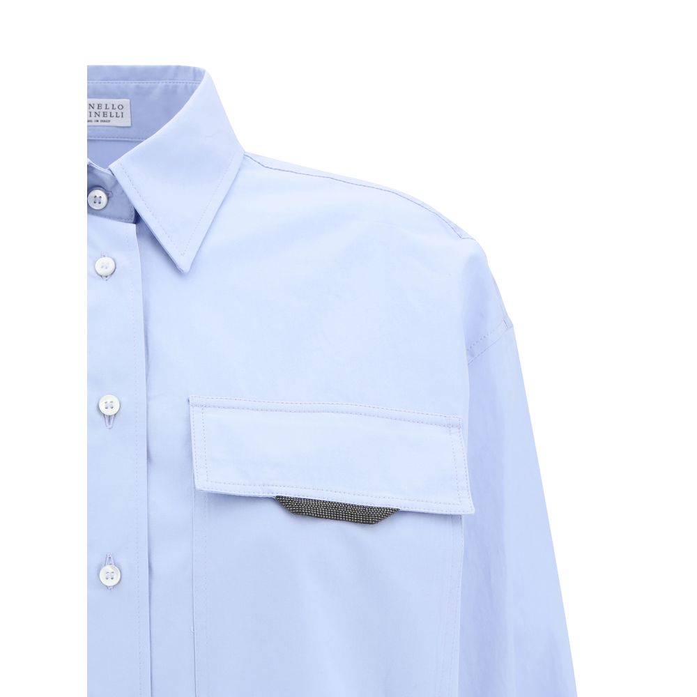 Shirt with iconic jewelry detail