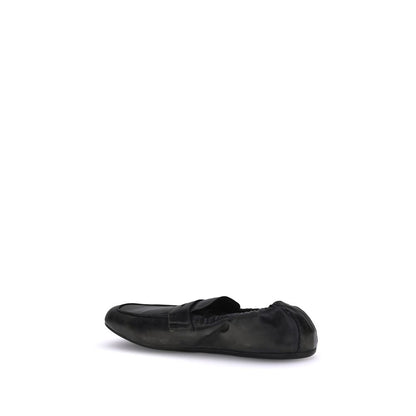 Antiqued leather Shuffle Loafers