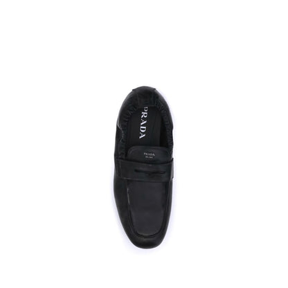 Antiqued leather Shuffle Loafers