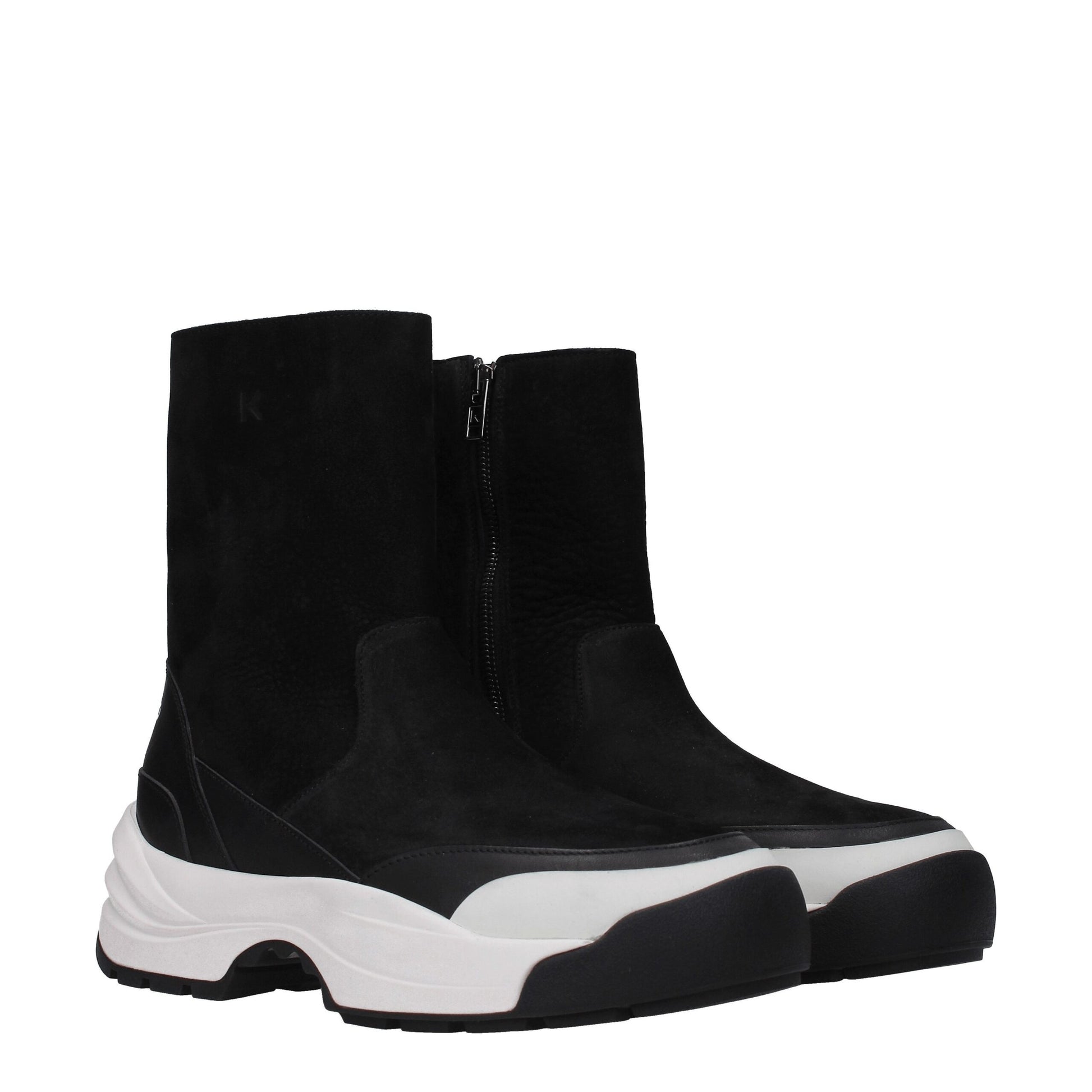 Black Leather Ankle Boots