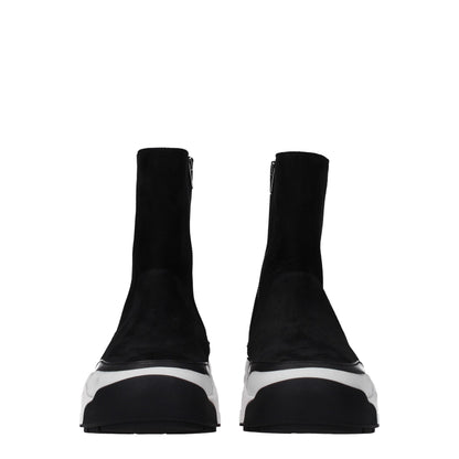 Black Leather Ankle Boots