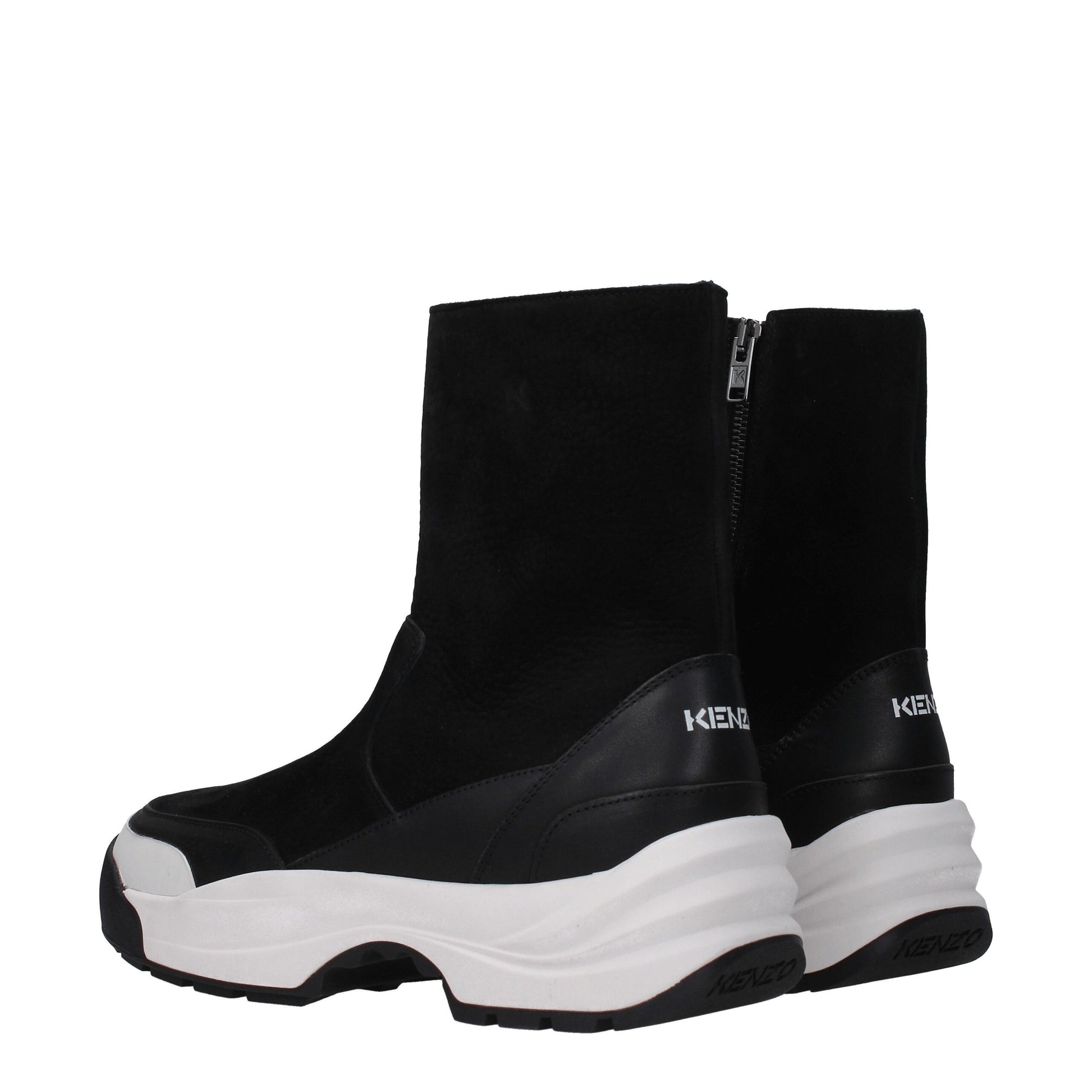Black Leather Ankle Boots
