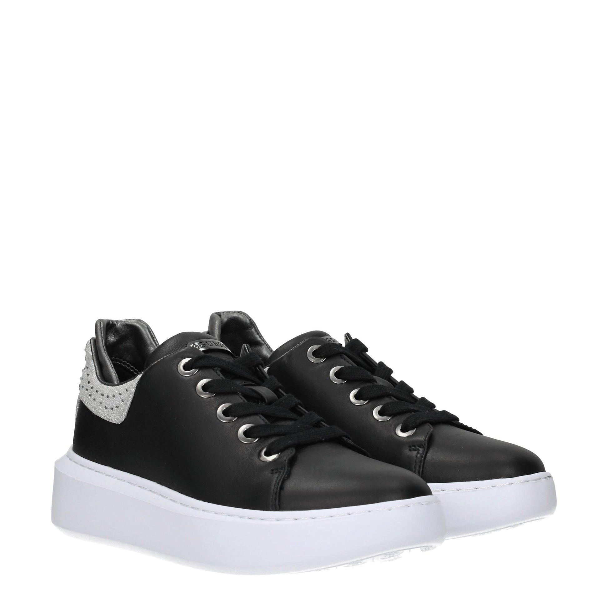 Black Polyethylene Platform Sneakers