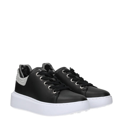 Black Polyethylene Platform Sneakers