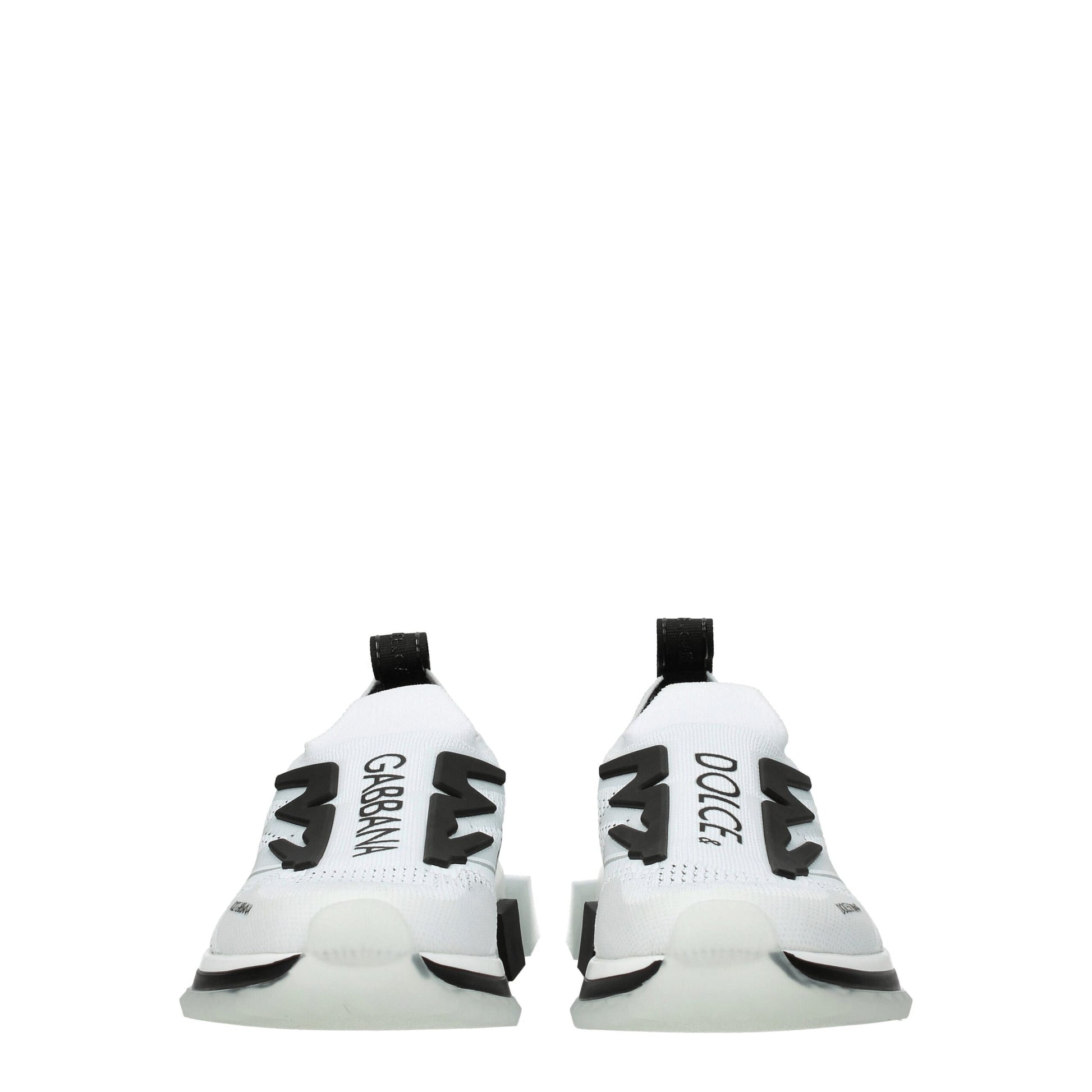 White Fabric Sneakers