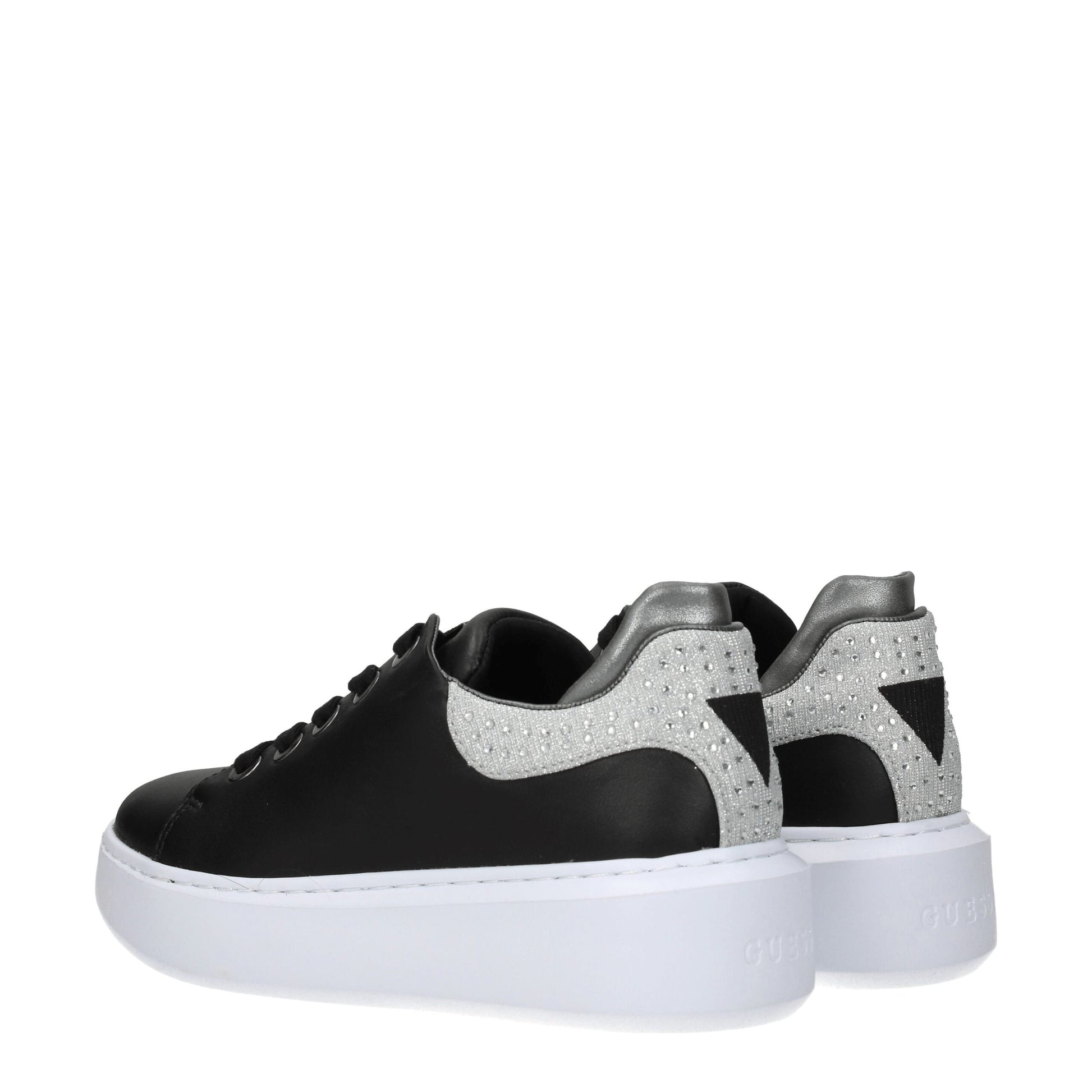 Black Polyethylene Platform Sneakers