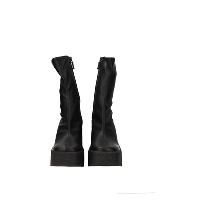 Black Leather Ankle Boots