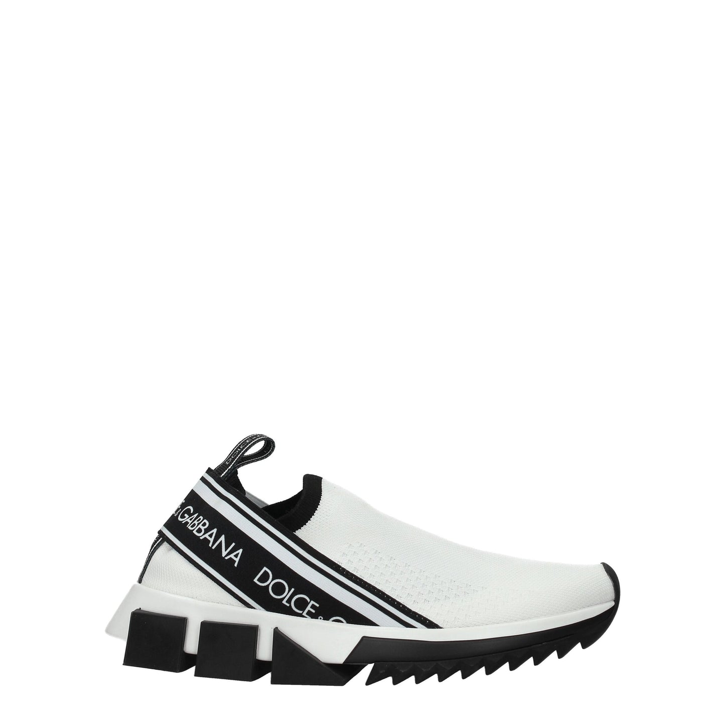 White Fabric Sneakers