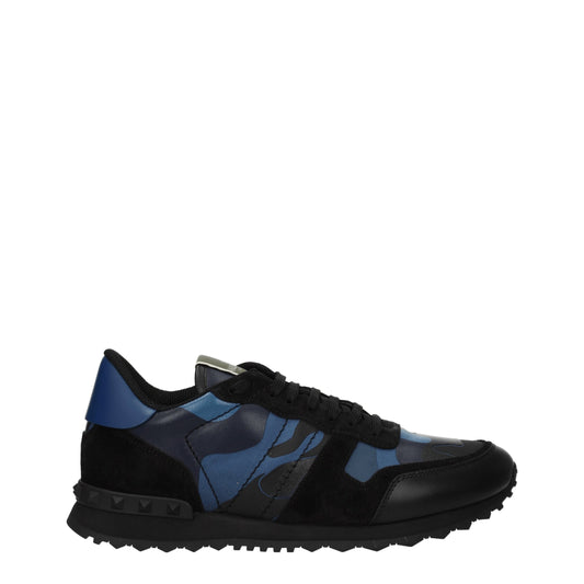 Blue Leather Low Tops
