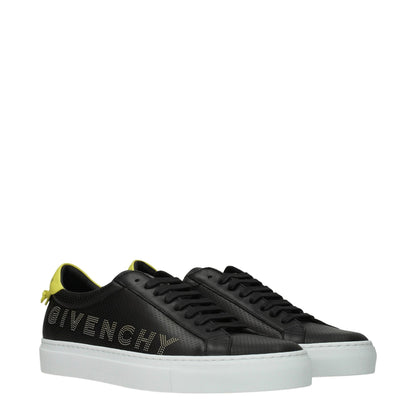 Black Leather Sneakers