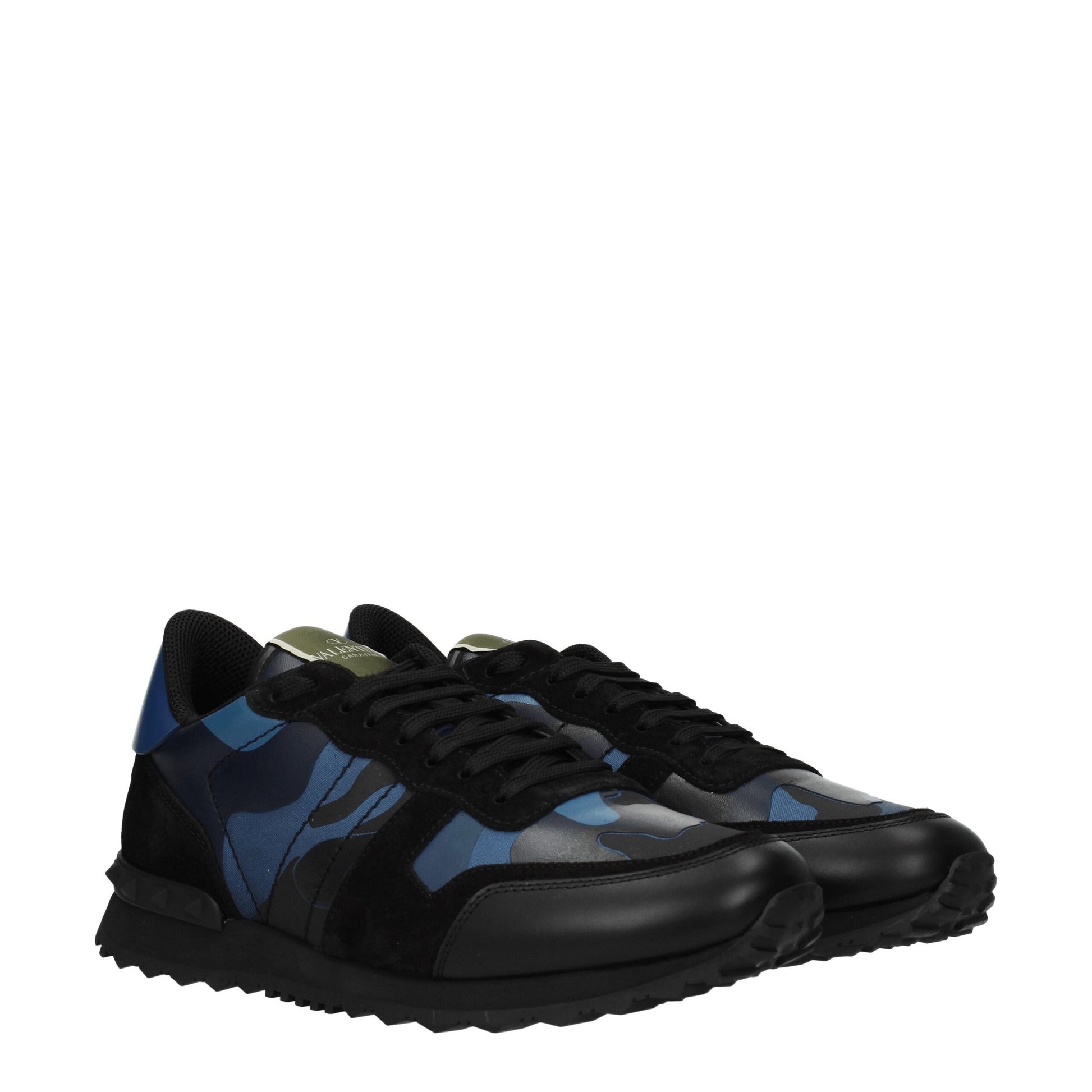 Blue Leather Low Tops