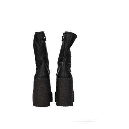 Black Leather Ankle Boots