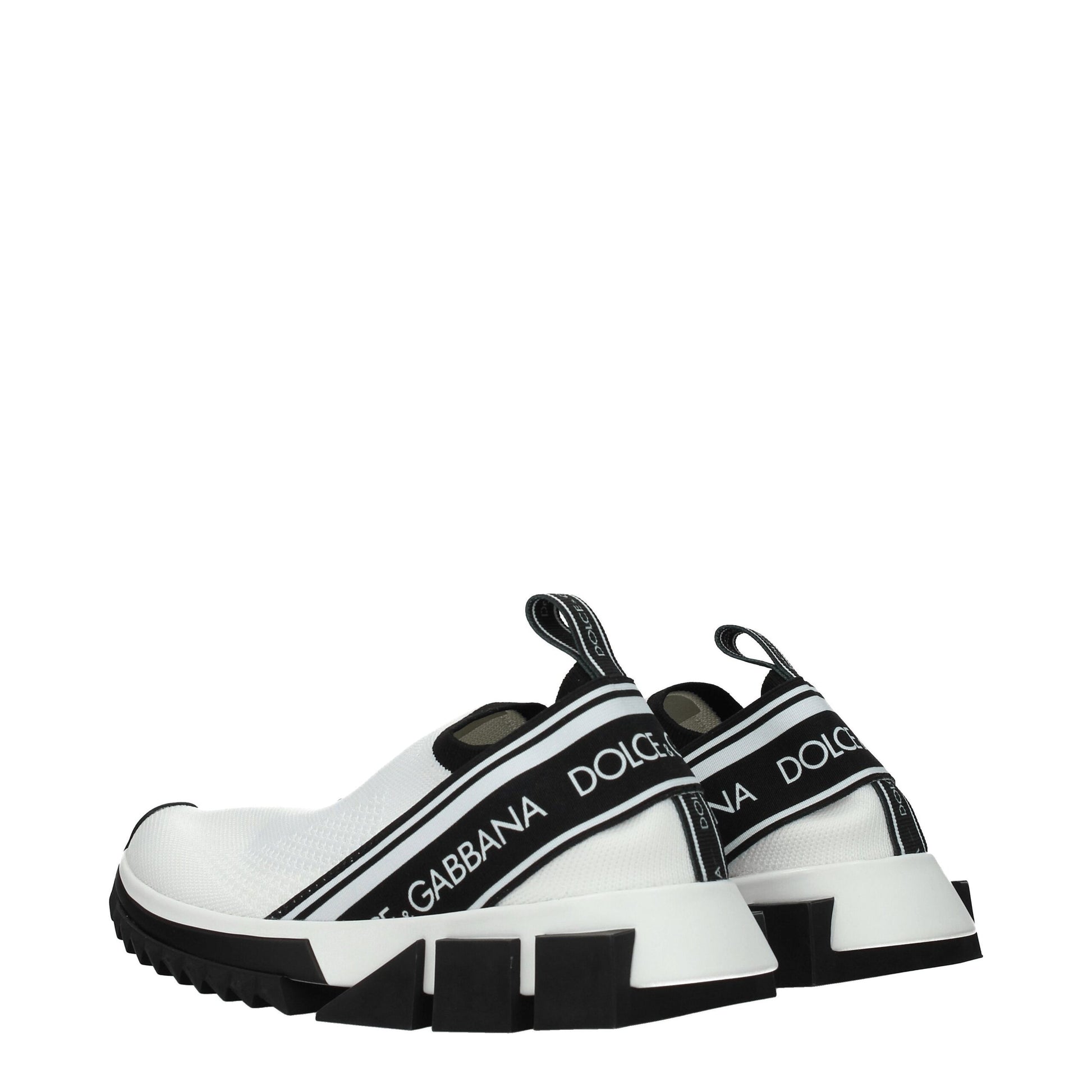 White Fabric Sneakers