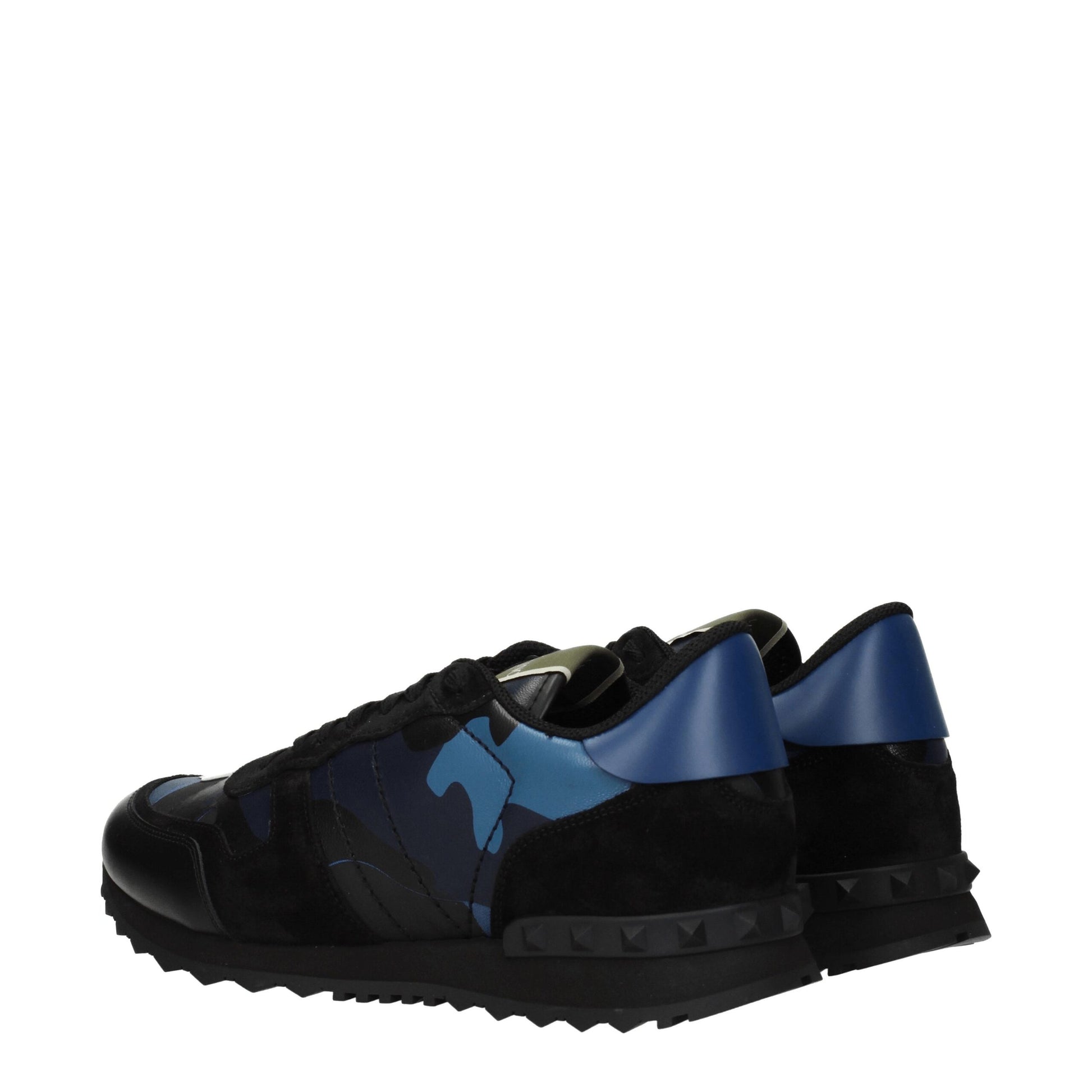 Blue Leather Low Tops