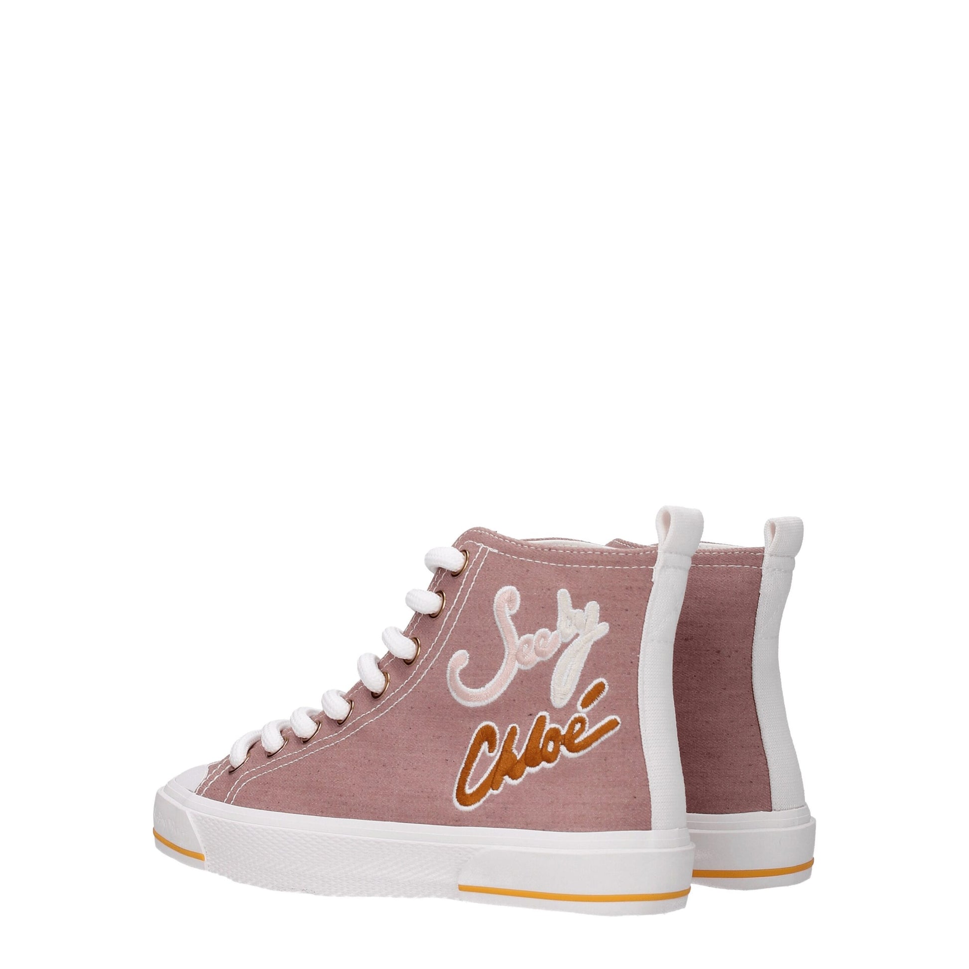 Pink Fabric High Tops